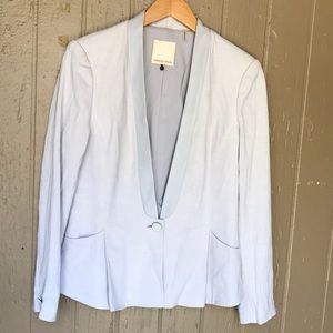 Rebecca Taylor leather collar blazer